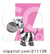 Poster, Art Print Of Letter Z With A Zebra