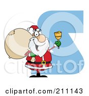 Poster, Art Print Of Letter S With Santa