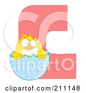 Poster, Art Print Of Letter C With A Chick