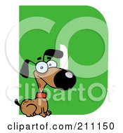 Royalty Free RF Clipart Illustration Of A Letter D With A Dog