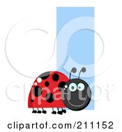 Royalty Free RF Clipart Illustration Of A Letter I With An Insect