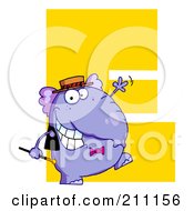 Royalty Free RF Clipart Illustration Of A Letter E With An Elephant
