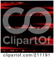 Royalty Free RF Clipart Illustration Of A Background Of Glowing And Sparkly Red Lines Over Black