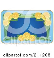 Poster, Art Print Of Floral Yellow Rose Label