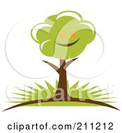 Poster, Art Print Of Logo Design Of A Happy Tree