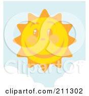 Poster, Art Print Of Happy Sun Face With A Large Smile
