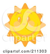 Poster, Art Print Of Happy Sun Face With A Big Smile