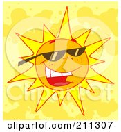 Poster, Art Print Of Hot Summer Sun Wearing Sunglasses
