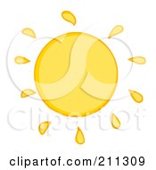 Royalty Free RF Clipart Illustration Of A Yellow Sun Cartoon