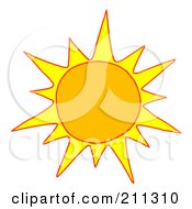 Royalty Free RF Clipart Illustration Of A Summer Sun