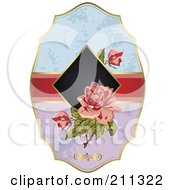 Poster, Art Print Of Floral Rose Label
