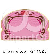 Poster, Art Print Of Floral Pink Label