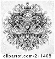 Royalty Free RF Clipart Illustration Of A Floral Patterned Circle Design