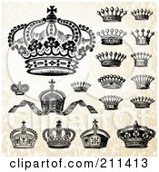 Poster, Art Print Of Digital Collage Of Victorian Crowns