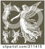 Poster, Art Print Of Digital Collage Of Elegant Angels