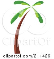 Royalty Free RF Clipart Illustration Of A Palm Tree by yayayoyo