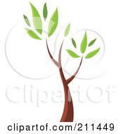 Royalty Free RF Clipart Illustration Of A Seedling Tree by yayayoyo