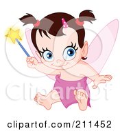 Poster, Art Print Of Cute Baby Pixie Holding A Wand