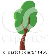 Royalty Free RF Clipart Illustration Of A Green Lush Tree by yayayoyo