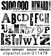 Poster, Art Print Of Digital Collage Of Ransom Reward Letters