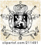 Poster, Art Print Of Lion And Crown Crest