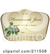 Poster, Art Print Of Crown And Fruit On A Homemade Jam Label With Text Space - 6