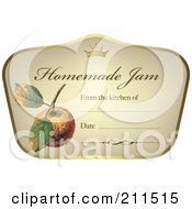 Poster, Art Print Of Crown And Fruit On A Homemade Jam Label With Text Space - 3