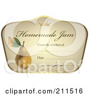 Poster, Art Print Of Crown And Fruit On A Homemade Jam Label With Text Space - 2