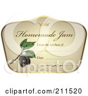 Poster, Art Print Of Crown And Fruit On A Homemade Jam Label With Text Space - 4