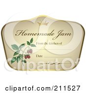 Poster, Art Print Of Crown And Fruit On A Homemade Jam Label With Text Space - 8