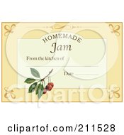 Poster, Art Print Of Homemade Jam Label With Date And Text Space - 7