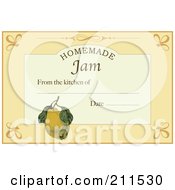 Poster, Art Print Of Homemade Jam Label With Date And Text Space - 1