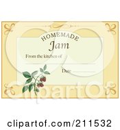 Poster, Art Print Of Homemade Jam Label With Date And Text Space - 8