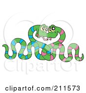Poster, Art Print Of Snake Couple Entwined And Gazing At Each Other