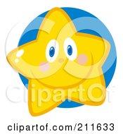 Royalty Free RF Clipart Illustration Of A Friendly Star Face