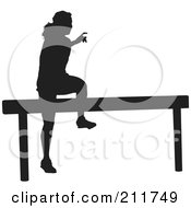 Poster, Art Print Of Black Silhouetted Woman Jumping Over A Hurdle On A Track
