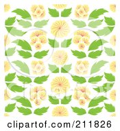 Poster, Art Print Of Background Of Oriental Flowers And Leaves On White