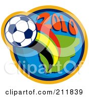Poster, Art Print Of 2010 Soccer World Cup Ball And A Globe
