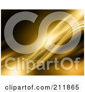 Royalty Free RF Clipart Illustration Of A Background Of Smooth Golden Waves by KJ Pargeter