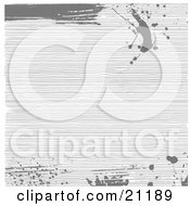 Clipart Illustration Of A Background Of Pale Grey Distressed Wood Grain With White Dark Splatters