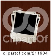 Poster, Art Print Of Pile Of Blank Pictures On A Wooden Surface