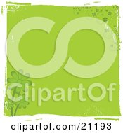 Clipart Illustration Of Daisy Flowers Blooming In The Spring Over A Green Grunge Background