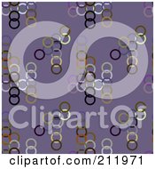 Poster, Art Print Of Seamless Repeat Background Of Colorful Circles On Purple