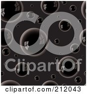 Poster, Art Print Of Background Of Reflective Oil Bubbles Over Black