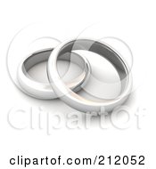 Royalty Free RF Clipart Illustration Of A 3d Pair Of Silver Wedding Bands by Jiri Moucka