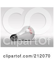 Poster, Art Print Of 3d Shiny White Light Bulb With The Red Word Idea On It