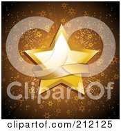 Royalty Free RF Clipart Illustration Of A Sparkly Golden Star And Banner Background