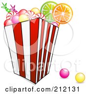 Poster, Art Print Of Bucket Of Colorful Gum Balls And Hard Candy