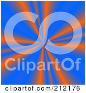 Royalty Free RF Clipart Illustration Of A Background Of Shining Blue And Orange Lights Speeding Through A Tunnel