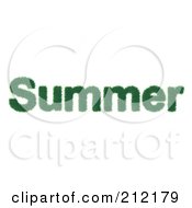Royalty Free RF Clipart Illustration Of A 3d Word Summer Made Of Grass